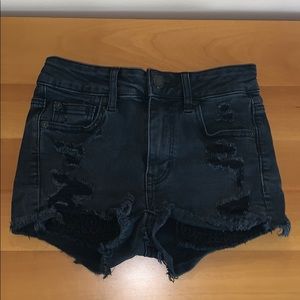 American Eagle Black Ripped shorts